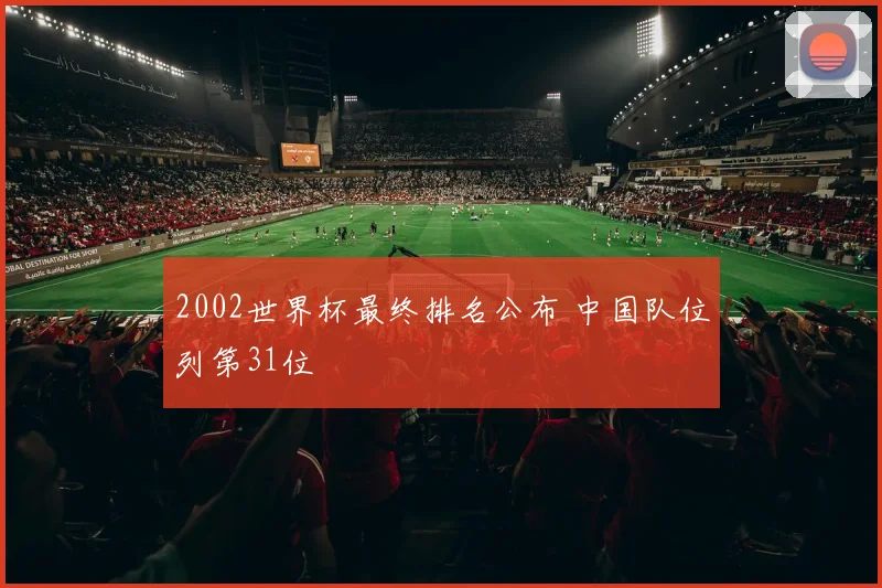 2002世界杯最终排名公布 中国队位列第31位
