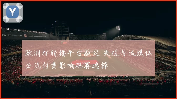 欧洲杯转播平台敲定 央视与流媒体分流付费影响观赛选择